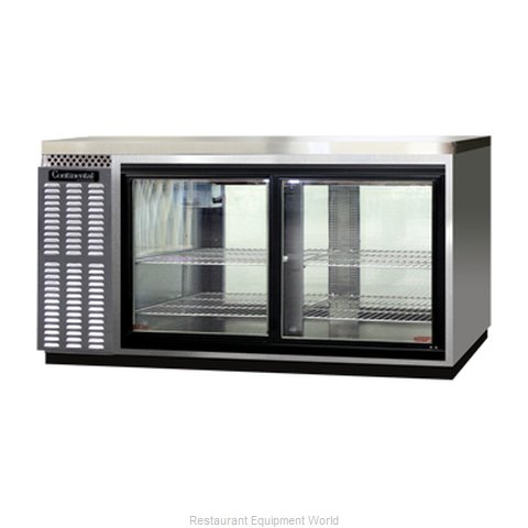 Continental Refrigerator BBUC69-SS-SGD-PT Backbar Cabinet, Refrigerated