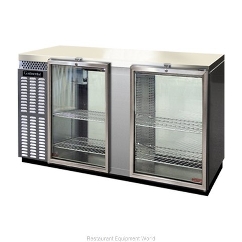 Continental Refrigerator BBUC69S-SS-GD-PT Backbar Cabinet, Refrigerated