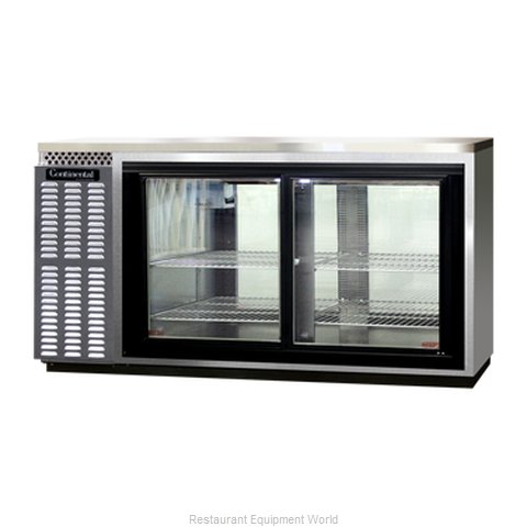 Continental Refrigerator BBUC69S-SS-SGDPT Backbar Cabinet, Refrigerated