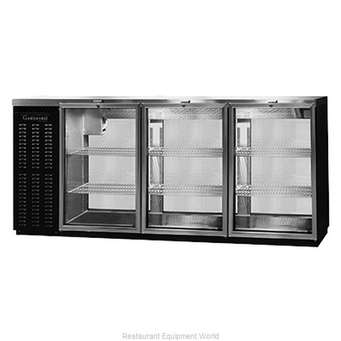 Continental Refrigerator BBUC79-GD-PT Backbar Cabinet, Refrigerated