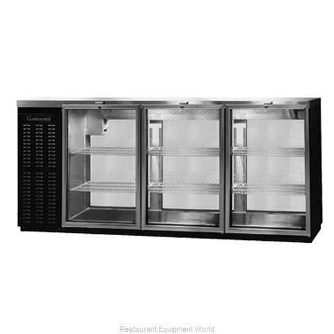 Continental Refrigerator BBUC79S-GD-PT Backbar Cabinet, Refrigerated