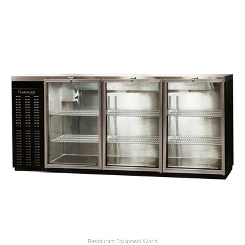 Continental Refrigerator BBUC79S-GD Backbar Cabinet, Refrigerated