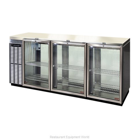 Continental Refrigerator BBUC79S-SS-GD-PT Backbar Cabinet, Refrigerated