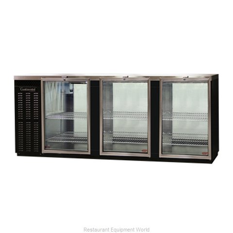 Continental Refrigerator BBUC90-GD-PT Backbar Cabinet, Refrigerated
