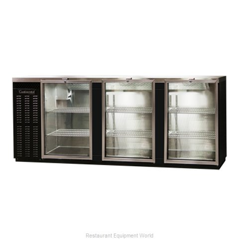 Continental Refrigerator BBUC90-GD Backbar Cabinet, Refrigerated
