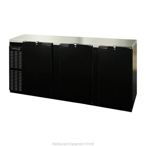 Continental Refrigerator BBUC90S Backbar Cabinet, Refrigerated