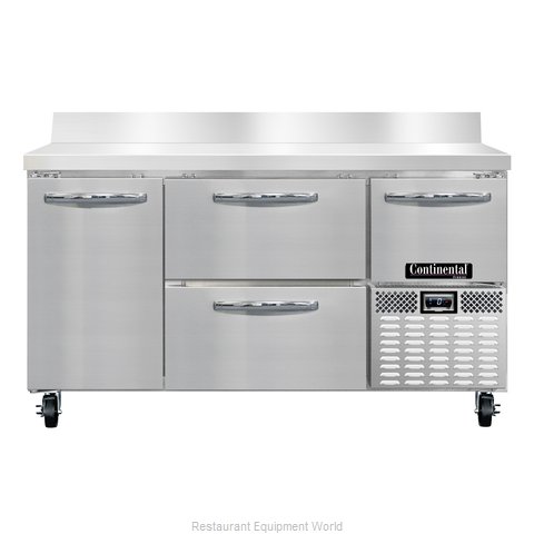 Continental Refrigerator CFA60-BS-D Freezer Counter, Work Top (Magnified)