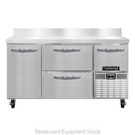 Continental Refrigerator CFA60-BS-D Freezer Counter, Work Top