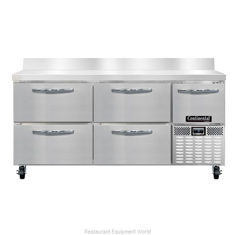 Continental Refrigerator CFA68-BS-D Freezer Counter, Work Top