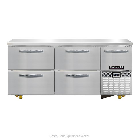 Continental Refrigerator CFA68-U-D Freezer, Undercounter, Reach-In