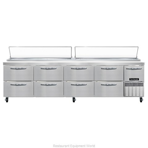 Continental Refrigerator CPA118-D Refrigerated Counter, Pizza Prep Table