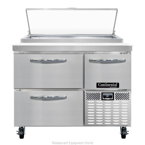 Continental Refrigerator CPA43-D Refrigerated Counter, Pizza Prep Table