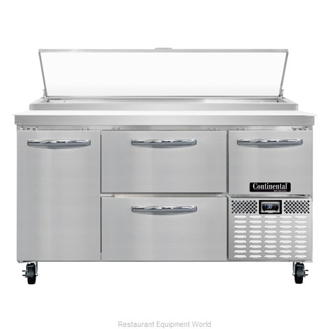 Continental Refrigerator CPA60-D Refrigerated Counter, Pizza Prep Table