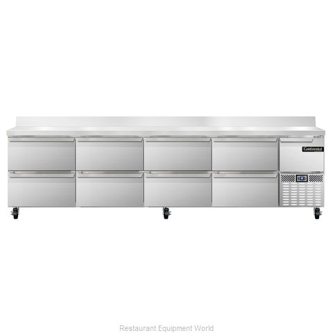 Continental Refrigerator CRA118-BS-D Refrigerated Counter, Work Top