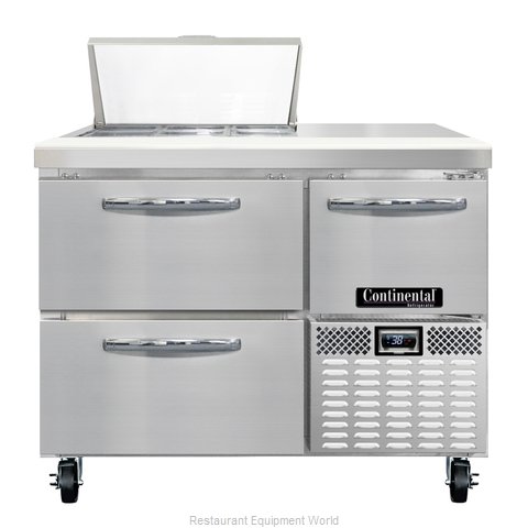 Continental Refrigerator CRA43-6-D Refrigerated Counter, Sandwich / Salad Top