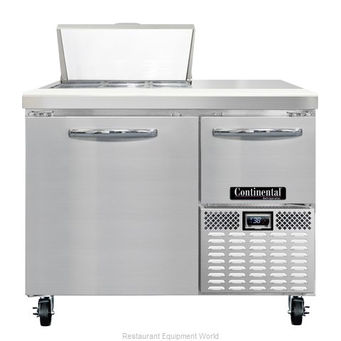 Continental Refrigerator CRA43-6 Refrigerated Counter, Sandwich / Salad Top