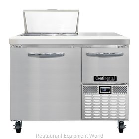 Continental Refrigerator CRA43-6 Refrigerated Counter, Sandwich / Salad Top