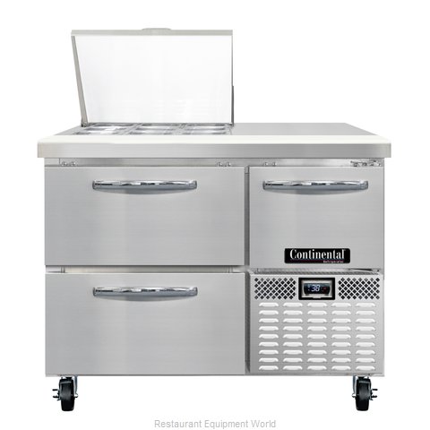 Continental Refrigerator CRA43-9M-D Refrigerated Counter, Mega Top Sandwich / Sa