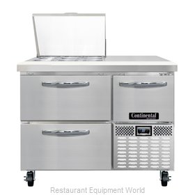 Continental Refrigerator CRA43-9M-D Refrigerated Counter, Mega Top Sandwich / Sa