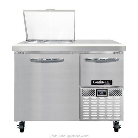 Continental Refrigerator CRA43-9M Refrigerated Counter, Mega Top Sandwich / Sala