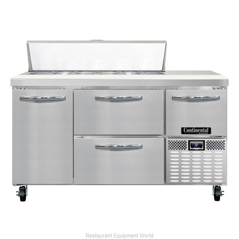 Continental Refrigerator CRA60-12-D Refrigerated Counter, Sandwich / Salad Top