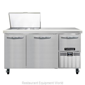 Continental Refrigerator CRA60-12M Refrigerated Counter, Mega Top Sandwich / Sal