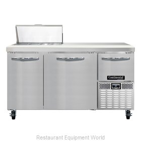 Continental Refrigerator CRA60-8 Refrigerated Counter, Sandwich / Salad Top