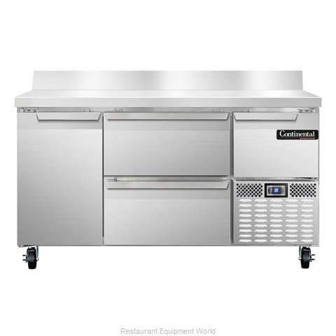 Continental Refrigerator CRA60-BS-D Refrigerated Counter, Work Top