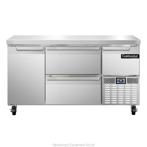 Continental Refrigerator CRA60-D Refrigerated Counter, Work Top