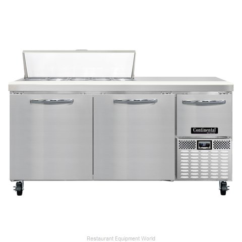 Continental Refrigerator CRA68-10 Refrigerated Counter, Sandwich / Salad Top