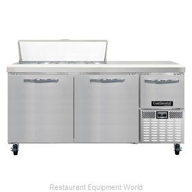 Continental Refrigerator CRA68-10 Refrigerated Counter, Sandwich / Salad Top