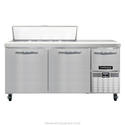 Continental Refrigerator CRA68-12 Refrigerated Counter, Sandwich / Salad Top