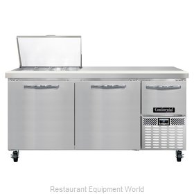 Continental Refrigerator CRA68-12M Refrigerated Counter, Mega Top Sandwich / Sal