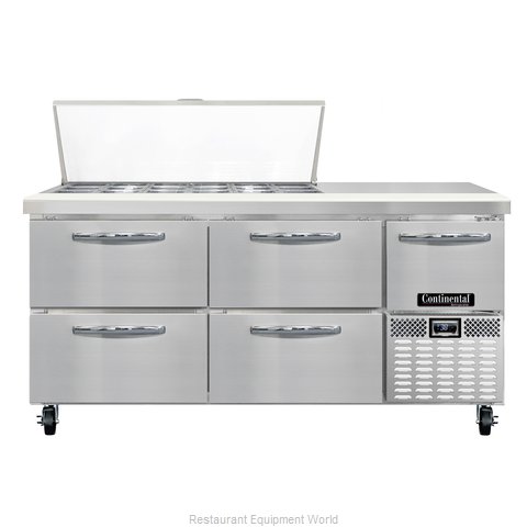 Continental Refrigerator CRA68-18M-D Refrigerated Counter, Mega Top Sandwich / S