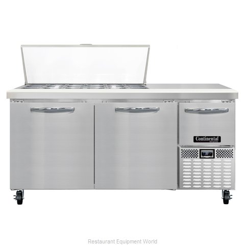 Continental Refrigerator CRA68-18M Refrigerated Counter, Mega Top Sandwich / Sal