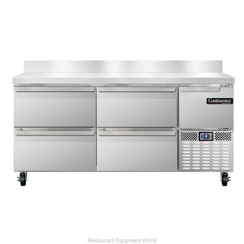 Continental Refrigerator CRA68-BS-D Refrigerated Counter, Work Top