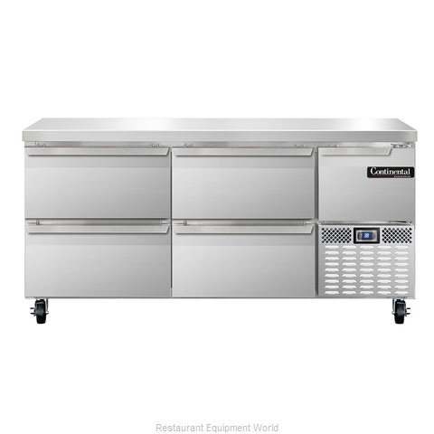 Continental Refrigerator CRA68-D Refrigerated Counter, Work Top