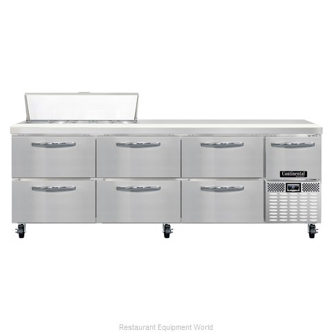 Continental Refrigerator CRA93-10-D Refrigerated Counter, Sandwich / Salad Top