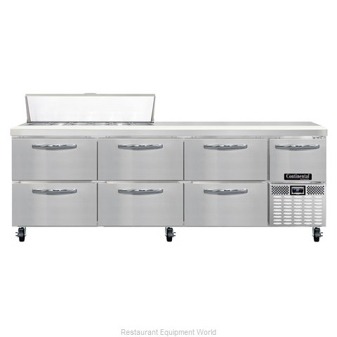 Continental Refrigerator CRA93-12-D Refrigerated Counter, Sandwich / Salad Top