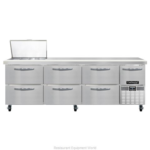 Continental Refrigerator CRA93-12M-D Refrigerated Counter, Mega Top Sandwich / S