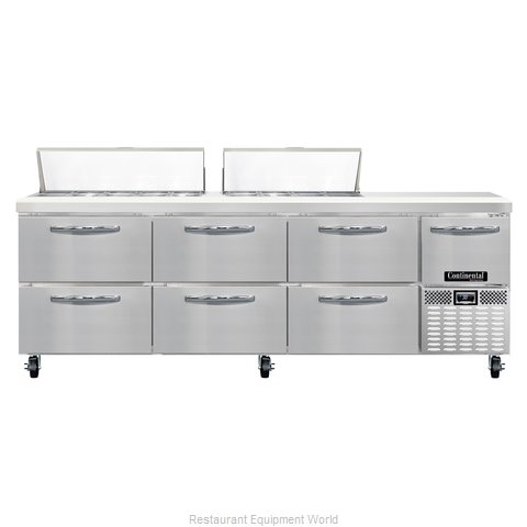 Continental Refrigerator CRA93-18-D Refrigerated Counter, Sandwich / Salad Top