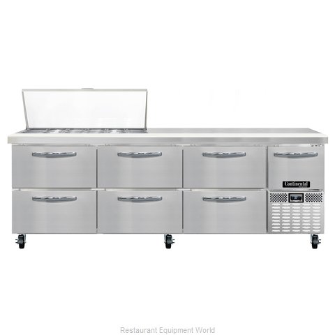 Continental Refrigerator CRA93-18M-D Refrigerated Counter, Mega Top Sandwich / S