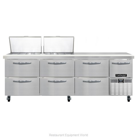 Continental Refrigerator CRA93-24M-D Refrigerated Counter, Mega Top Sandwich / S