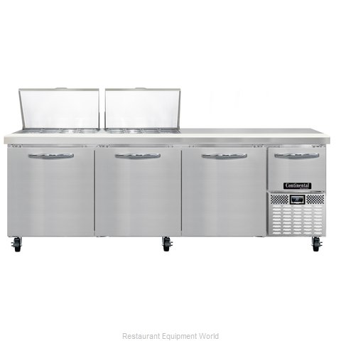 Continental Refrigerator CRA93-24M Refrigerated Counter, Mega Top Sandwich / Sal