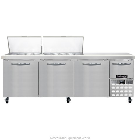 Continental Refrigerator CRA93-27M Refrigerated Counter, Mega Top Sandwich / Sal