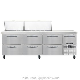 Continental Refrigerator CRA93-30M-D Refrigerated Counter, Mega Top Sandwich / S