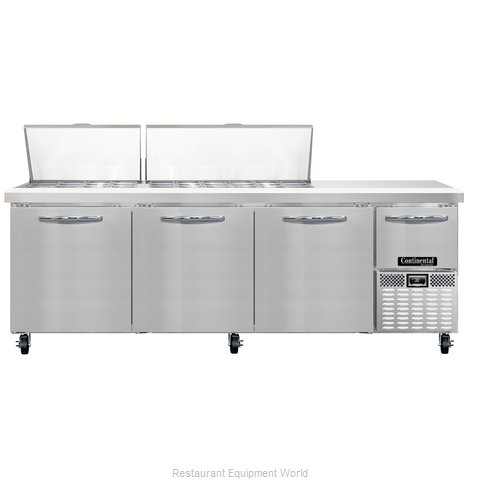 Continental Refrigerator CRA93-30M Refrigerated Counter, Mega Top Sandwich / Sal