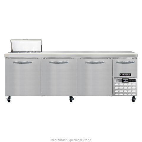 Continental Refrigerator CRA93-8 Refrigerated Counter, Sandwich / Salad Top