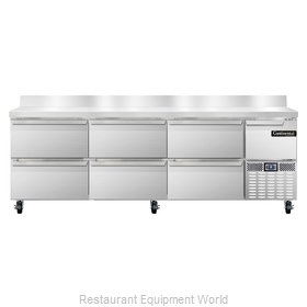 Continental Refrigerator CRA93-BS-D Refrigerated Counter, Work Top