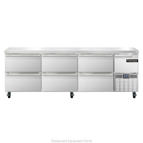 Continental Refrigerator CRA93-D Refrigerated Counter, Work Top